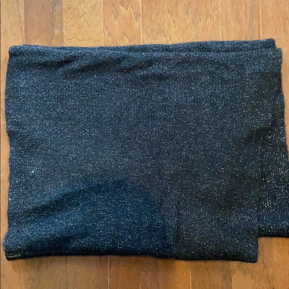 Talula black sparkle circle scarf
